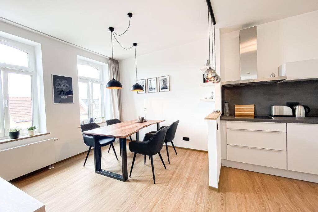 Luxus-Apartment In Leipzig Mit Privat-Parkplatz ภายนอก รูปภาพ